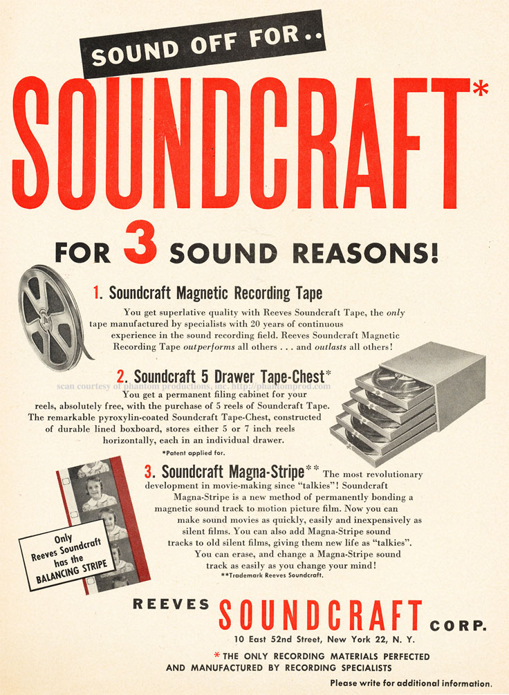 1952 Soundcraft ad  in the Reel2ReelTexas.com vintage reel tape recorder recording collection