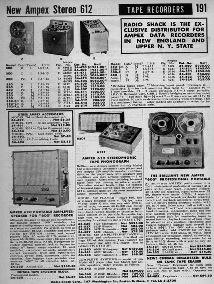 Radio Shack ad in the momsr/Reel2ReelTexas.com intage recording collection